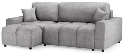 Luki Grey Fabric Left Hand Facing Corner Sofabed With Storage