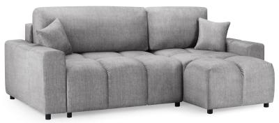 Luki Grey Fabric Right Hand Facing Corner Sofabed With Storage