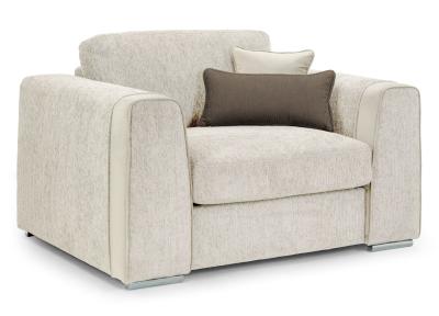 Naples Beige Fabric Armchair