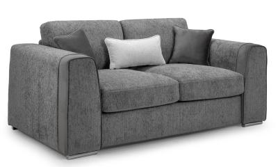 Naples Grey Fabric 2 Seater Sofa