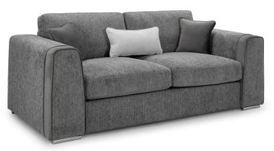 Naples Grey Fabric 3 Seater Sofa