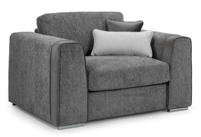 Naples Grey Fabric Armchair