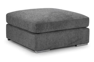 Naples Grey Fabric Footstool