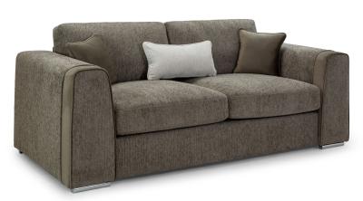 Naples Mocha Fabric 3 Seater Sofa