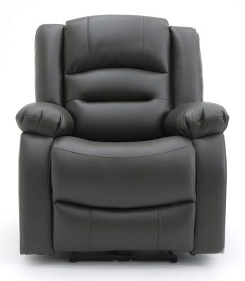 Alva Grey Faux Leather Electric Recliner Armchair