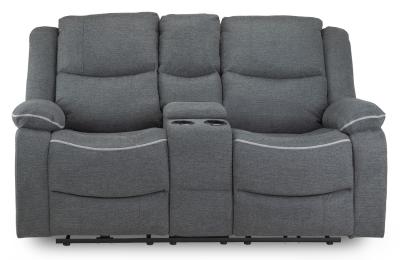 Harald Graphite Fabric Electric Recliner 2 Seater Sofa