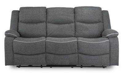 Harald Graphite Fabric Electric Recliner 3 Seater Sofa