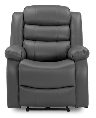 Otto Grey Faux Leather Electric Recliner Armchair