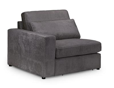 Product photograph of Kiana Grey Fabric Left Hand Facing Modular Arm Chair from Choice Furniture Superstore