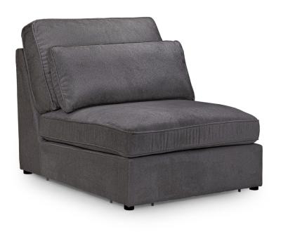 Product photograph of Kiana Grey Fabric Modular Armless Chair from Choice Furniture Superstore
