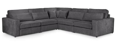 Kiana Grey Fabric Modular Large Corner Sofa