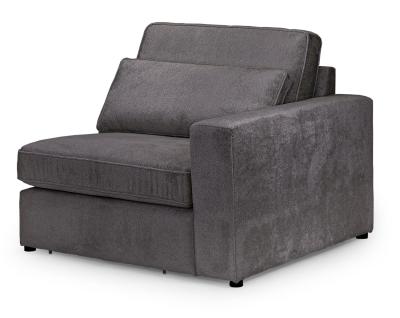 Product photograph of Kiana Grey Fabric Right Hand Facing Modular Arm Chair from Choice Furniture Superstore