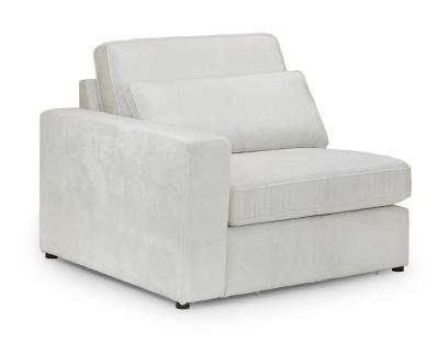 Product photograph of Kiana Ivory Fabric Left Hand Facing Modular Arm Chair from Choice Furniture Superstore