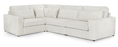 Kiana Ivory Fabric Left Hand Facing Modular Corner Sofa