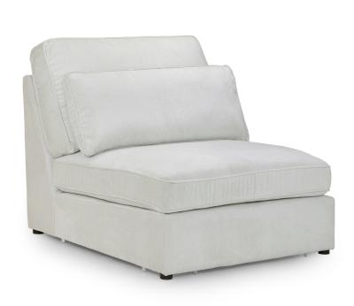 Product photograph of Kiana Ivory Fabric Modular Armless Chair from Choice Furniture Superstore