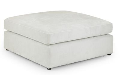 Kiana Ivory Fabric Modular Footstool