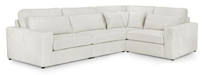 Kiana Ivory Fabric Right Hand Facing Modular Corner Sofa