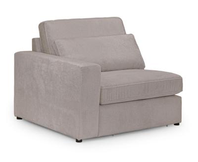 Product photograph of Kiana Mocha Fabric Left Hand Facing Modular Arm Chair from Choice Furniture Superstore