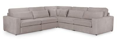 Kiana Mocha Fabric Modular Large Corner Sofa