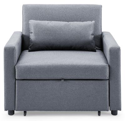 Product photograph of Aria Grey Fabric Pull Out Chair Bed from Choice Furniture Superstore