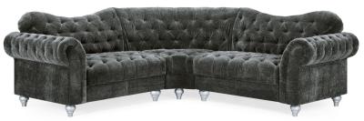 Jubilee Charcoal Fabric Large Corner Sofa