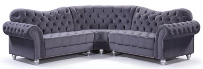 Jubilee Grey Fabric Large Corner Sofa