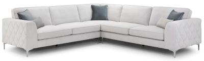 Rocco Stone Fabric Large Corner Sofa