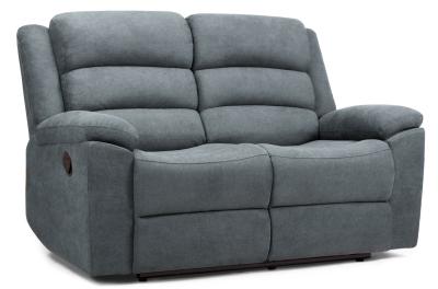 Sable Grey Fabric 2 Seater Recliner Sofa