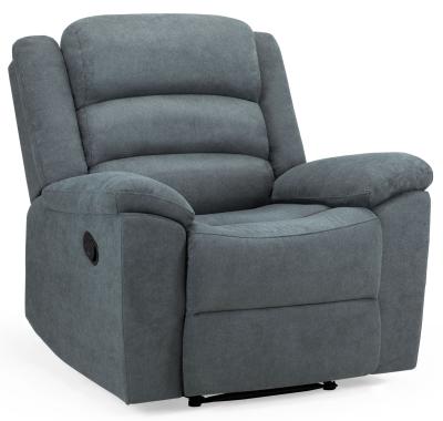 Sable Grey Fabric Recliner Armchair