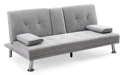 Aspen Light Grey Fabric 3 Seater Click Clack Sofabed