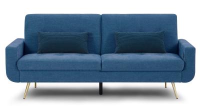 Lyra Blue Fabric 3 Seater Click Clack Sofabed