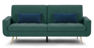 Lyra Green Fabric 3 Seater Click Clack Sofabed