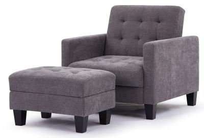 Product photograph of Halia Dark Grey Fabric Click Clack Chair Bed from Choice Furniture Superstore