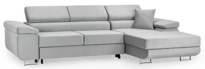 Torezio Grey Fabric Right Hand Facing Pull Out Corner Sofabed