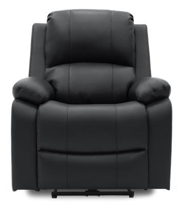 Axel Black Faux Leather Electric Recliner Armchair