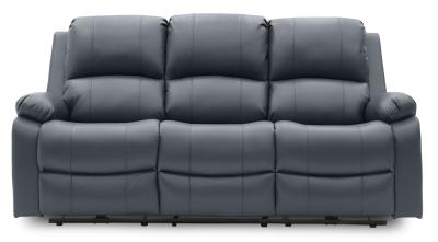 Axel Grey Faux Leather Electric Recliner 3 Seater Sofa