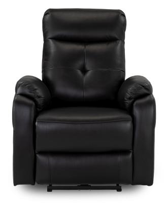 Jonas Black Faux Leather Electric Recliner Armchair