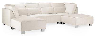 Sloane Cream Fabric U Shape Corner Sofa Suite