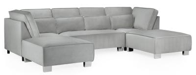 Sloane Grey Fabric U Shape Corner Sofa Suite