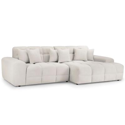 Jacob Cream Fabric Corner Sofa Rhf