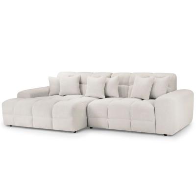 Jacob Cream Fabric Corner Sofa Lhf