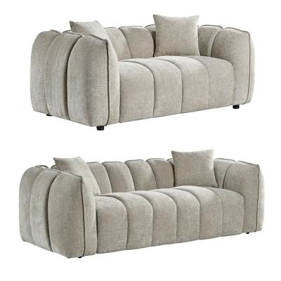 Venice Sofa Set - Beige Fabric - 3+2 Seater