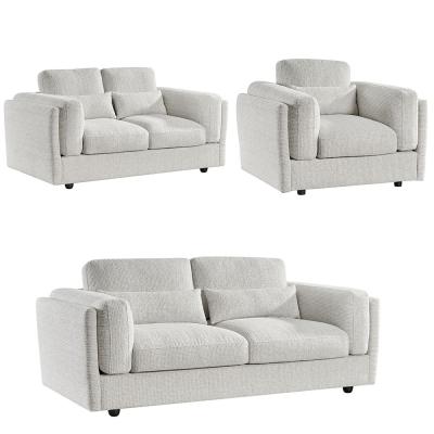 Bari Sofa Set - Beige Fabric - 3+2+1 Seater