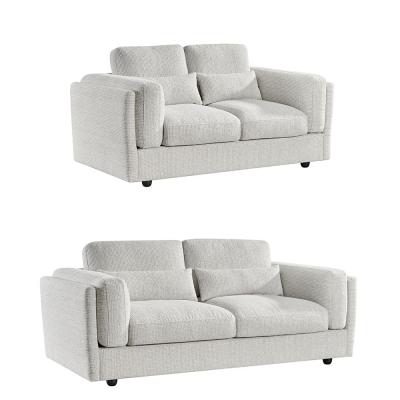 Bari Sofa Set - Beige Fabric - 3+2 Seater