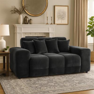 Jacob Sofa - Black Fabric - 2 Seater