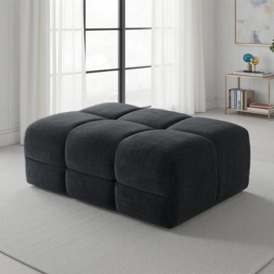 Jacob Footstool - Black Fabric