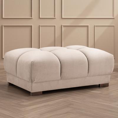 Azzuro Footstool - Mocha Velvet Fabric