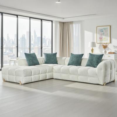 Genoa Corner Sofa - Beige Fabric - LHF