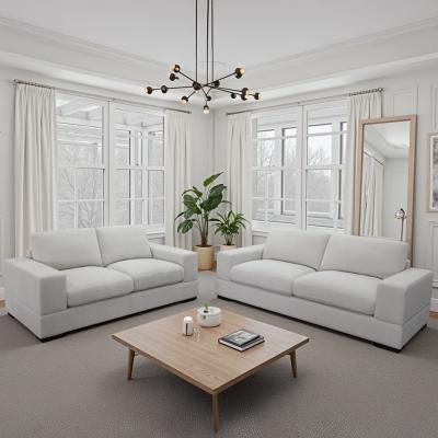 Westminster Sofa Set - Ivory Fabric - 3+2 Seater