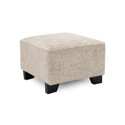 Nebraska Footstool - Beige Fabric